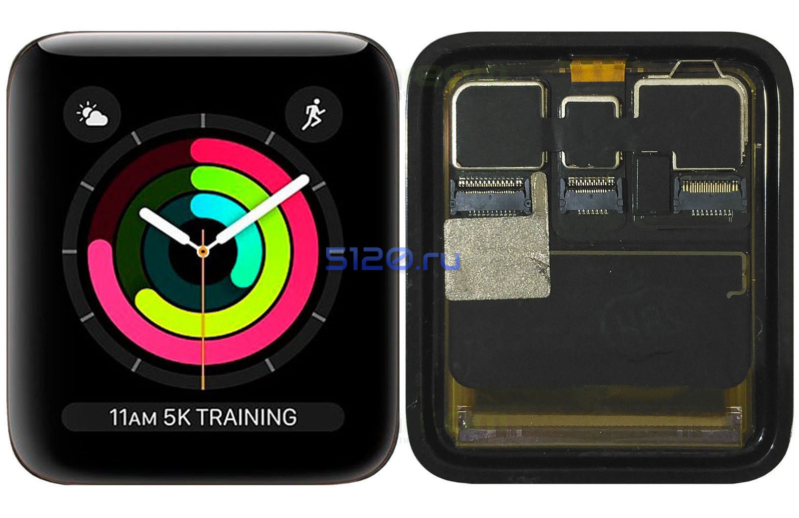 Дисплей для Apple Watch Series 2 (38 мм) в сборе с тачскрином, черный