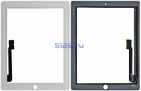 Сенсорное стекло (тачскрин) для iPad 3/ 4, белое