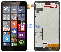 Дисплей для Nokia Lumia 640 в сборе с тачскрином и рамкой, черный