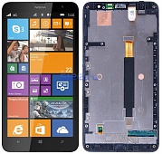 Дисплей для Nokia Lumia 1320 в сборе с тачскрином и рамкой, черный